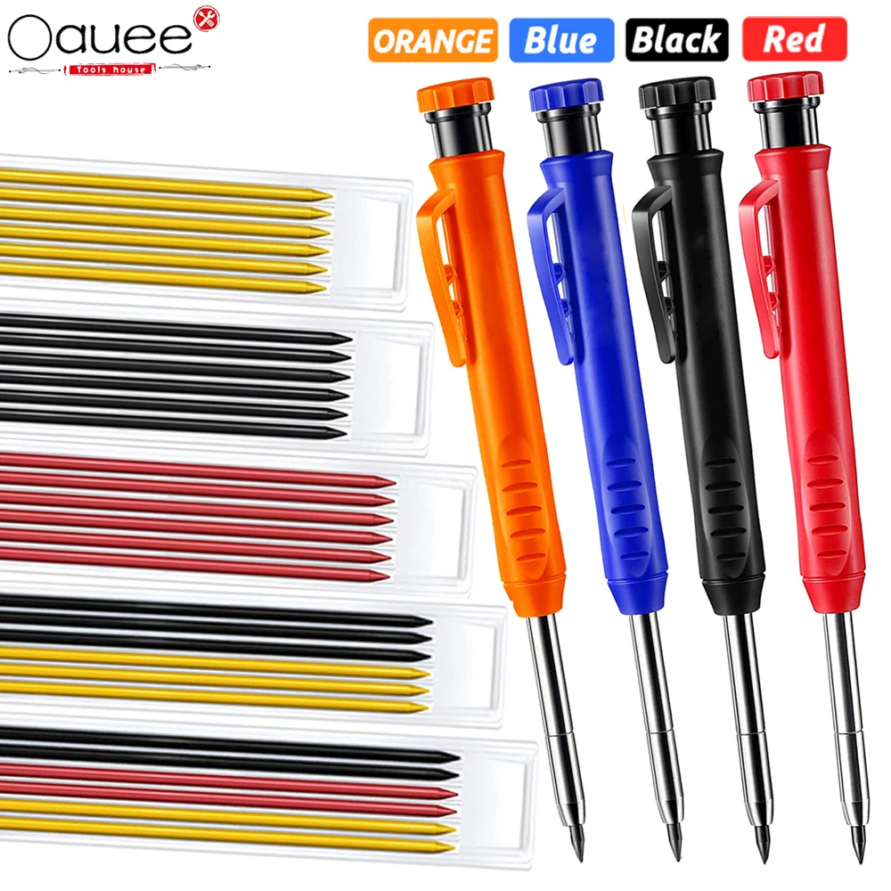 Carpenter Pencil Set Woodworking Diy Job Tool Mechanical Pencil With 3pcs Refill For Carpenter