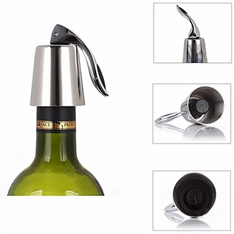 Stainless Steel Wine Stopper Vacuum Bottle Plug Cover Wine Cap Sealer