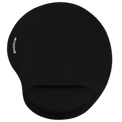 Ergonomic Memory Foam Mouse Pad with Wrist Support and Non - Slip Base - 260x230x25mm (Black)