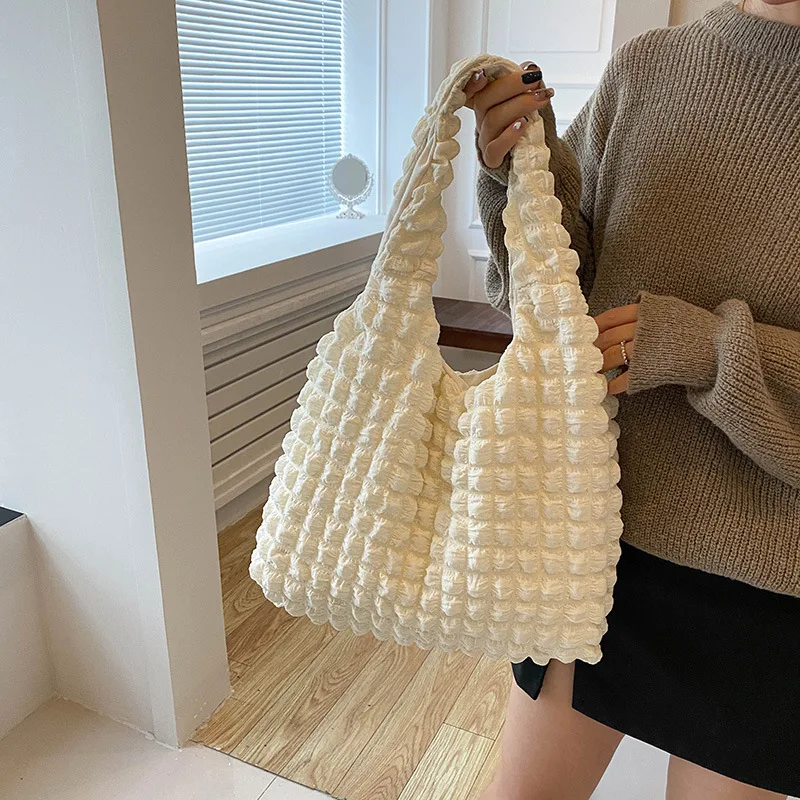 

Popular fashion, minimalist temperament, commuting pleated bag, women's shoulder and underarm bag, handbag