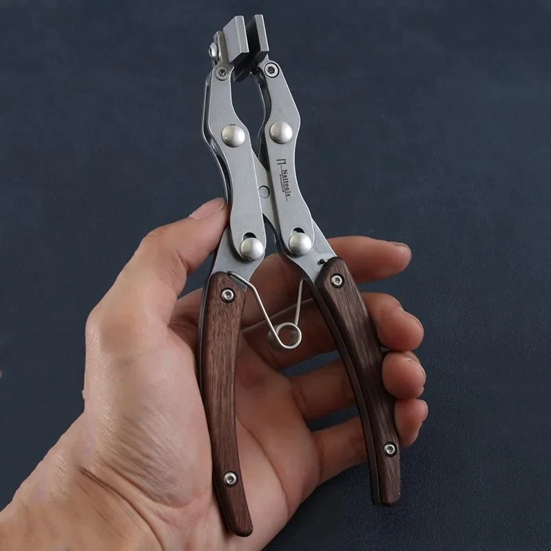 HARFINGTON Leather Edge Flattening Pliers – Straight Head Press Tool For Leathercraft, Perfect For Belts, Wallets, Bags & DIY Leather Projects