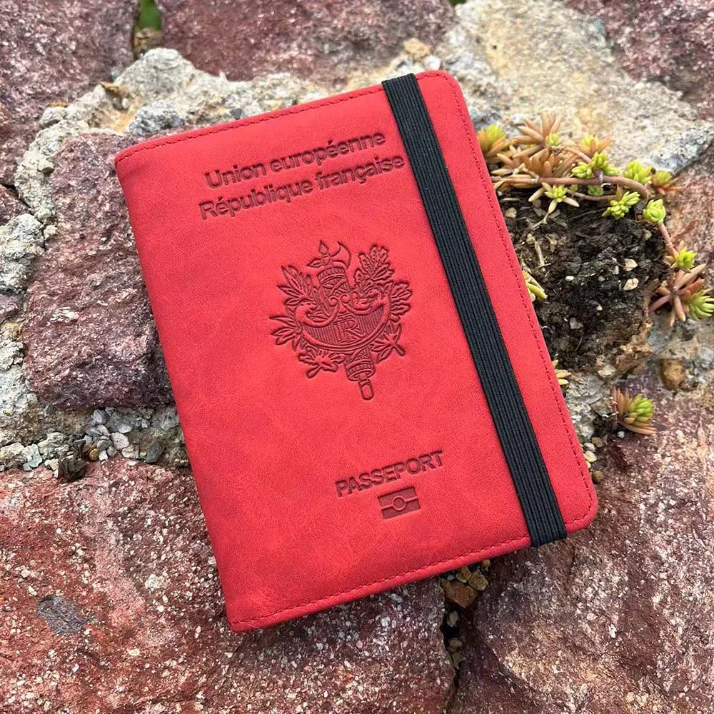 Personal isierte geprägte Pass hülle Frankreich mit Namen Passport abdeckungen für francais Mädchen Pass maßge schneiderte Abdeckung – Detail 1