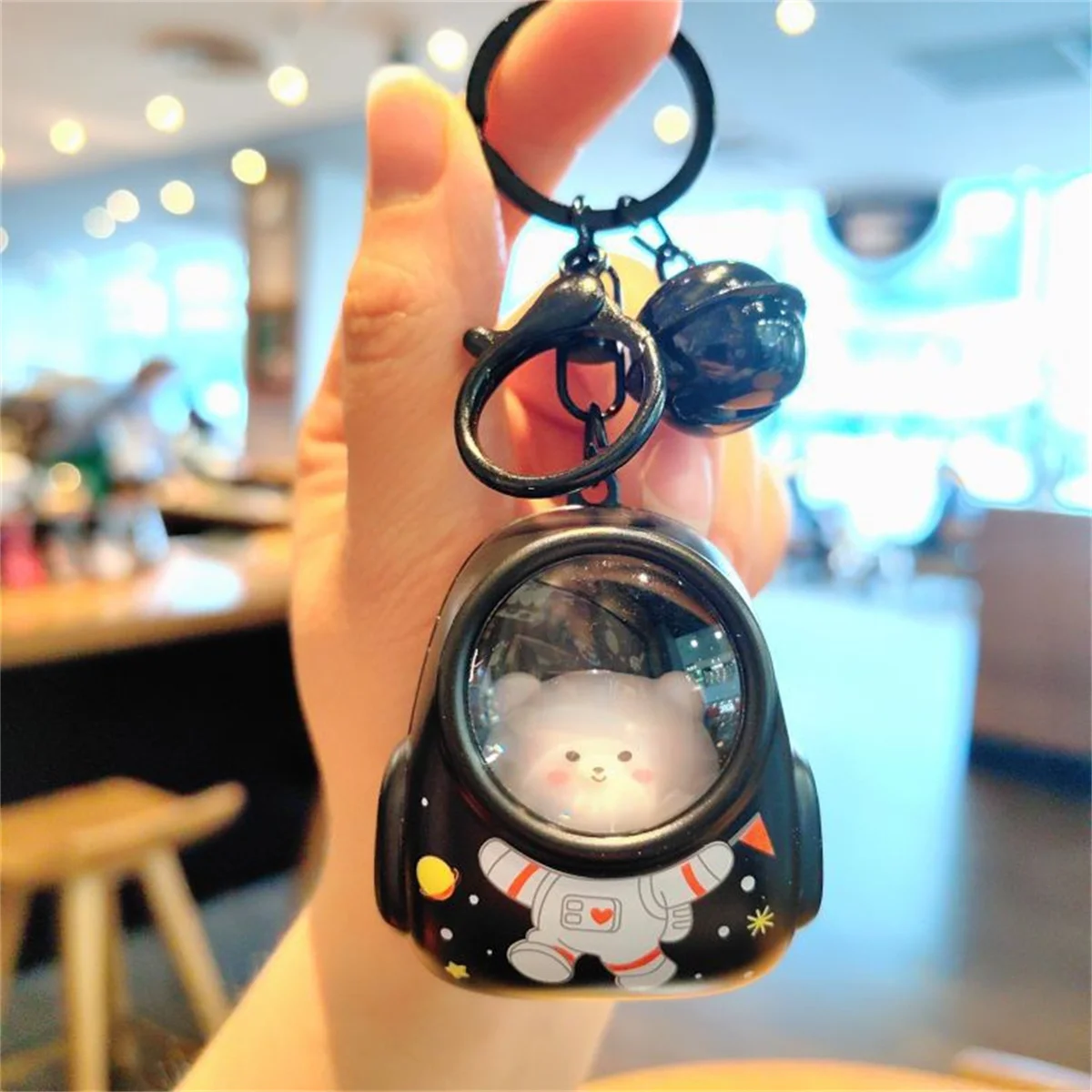 Cute Bear Bag Small Night Light Keychains Kawaii Bags Hang Web Celebrity Atmosphere Light Key Chain