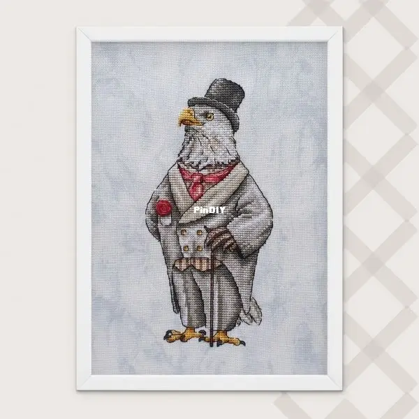 Mr. Eule-chinesische Kreuzstich-Kits, Stickhandarbeit-Sets, DIY, 20-31, 16ct, 14ct, 18ct