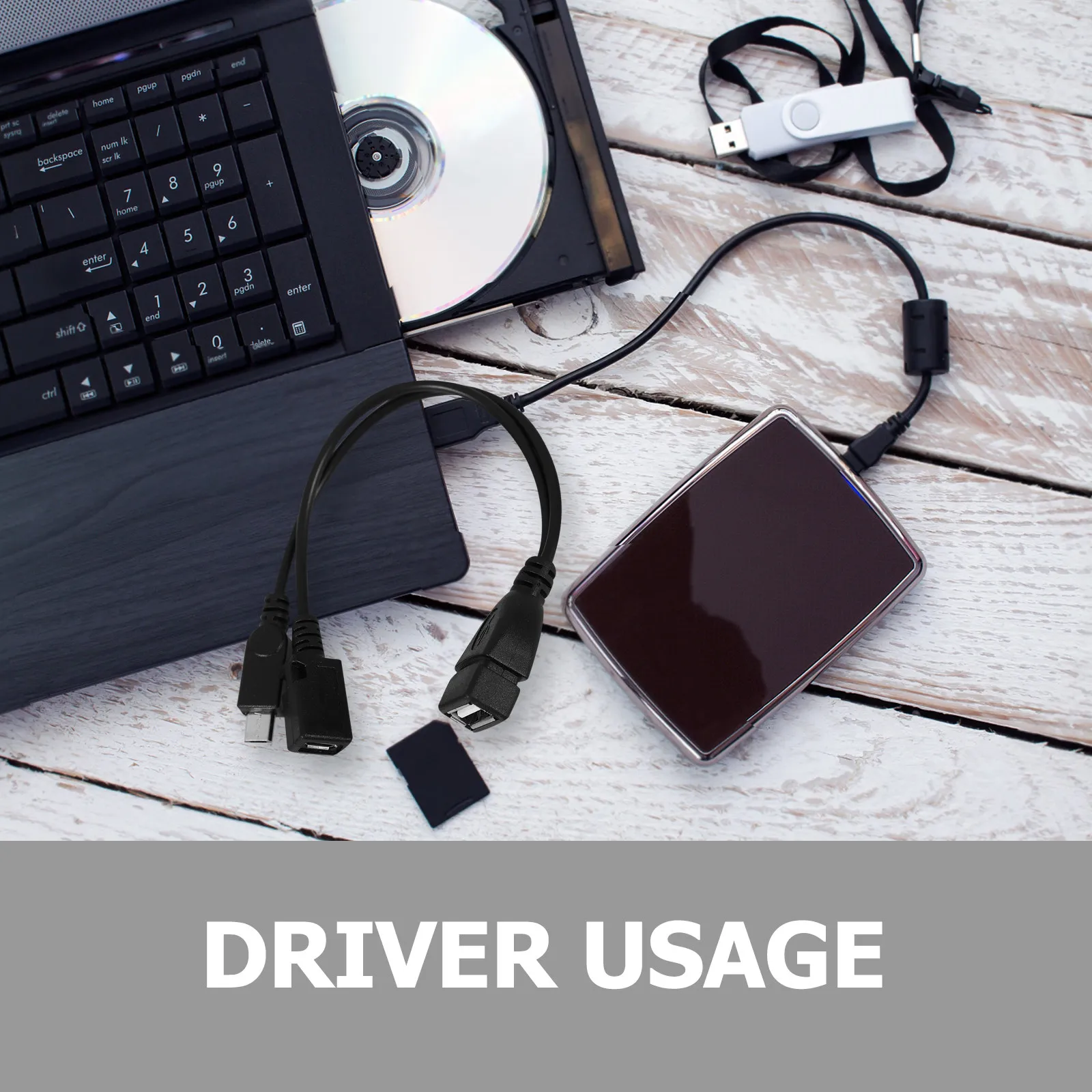 2개입 마이크로 USB to USB-A OTG 어댑터 케이블, 남성-여성 변환 컨버터, 휴대폰/태블릿용 OTG 데이터 케이블 어댑터, 휴대폰 액세서리