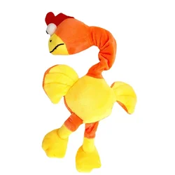 Durable Interactive Squeaky Dog Toy - Screaming Chicken Chew - 28cm (Red)