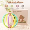 Baby Silicone Teether Toys Rain Stick Rainbow Hourglass Rain Music Rattle Ball Baby Montessori for Kids Educational Sensory Toys 2