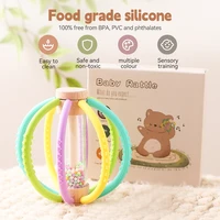 Baby Silicone Teether Toys Rain Stick Rainbow Hourglass Rain Music Rattle Ball Baby Montessori for Kids Educational Sensory Toys 2