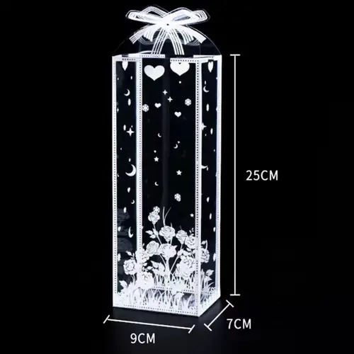 10-50Pcs PVC Plastic Packaging Box Mother's Day Valentine's Day Valentine's Day Teacher's Day Bouquet Gift Transparent Box - Image 2