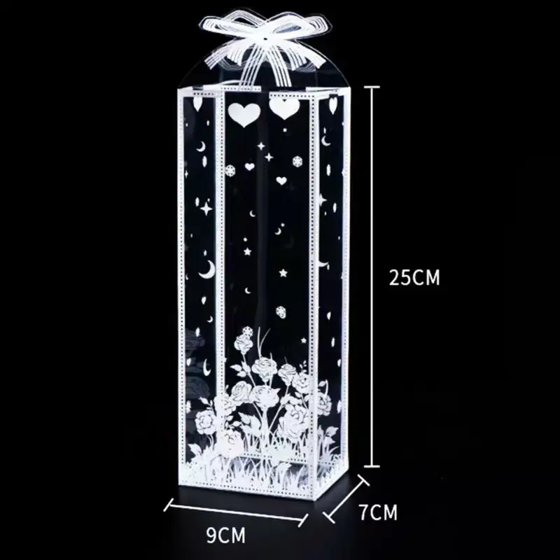 10-50Pcs PVC Plastic Packaging Box Mother's Day Valentine's Day Valentine's Day Teacher's Day Bouquet Gift Transparent Box - Image 2