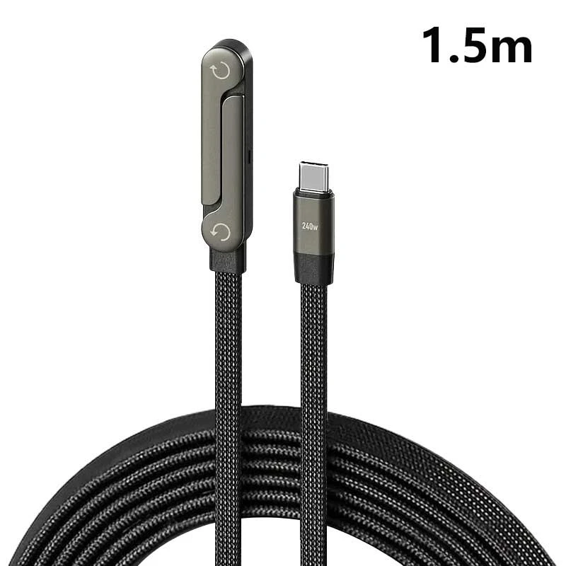 ตัวเลือกสินค้า สายชาร์จ USB-C 2 in 1 พับได้ ชาร์จเร็ว สำหรับมือถือและแท็บเล็ต
