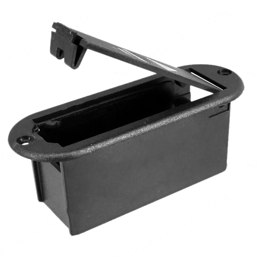Bass-Batteriegehäuse, 81,5 x 29,5 mm, 9 V-Batteriekasten, flache Montage, Batteriegehäuse für elektrische Instrumente für aktive Tonabnehmer – Detail 3