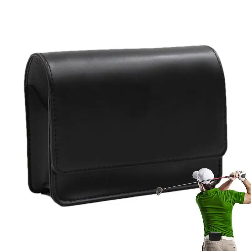 

Outdoor Golf Rangefinder Leather Case Storage Bag Fashion Rivet Korean Trend Rangefinder Bag For Men Golf Accessories