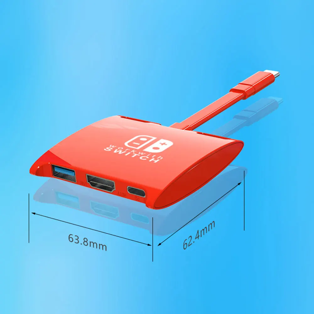 Interruptor Doca de tv para Nintendo Switch Hub Docking Station Portátil Usb c para 4k Hdmi-compatível com Usb 3.0 Hub para Macbook Pro - Imagem 2