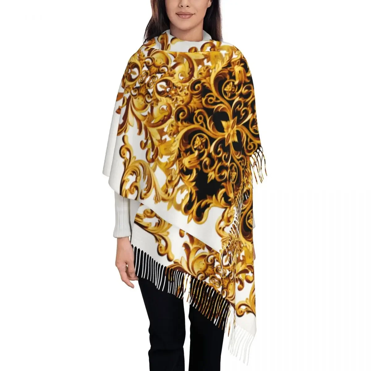 

Golden Baroque Shawls and Wraps for Evening Dresses Womens Dressy Wear