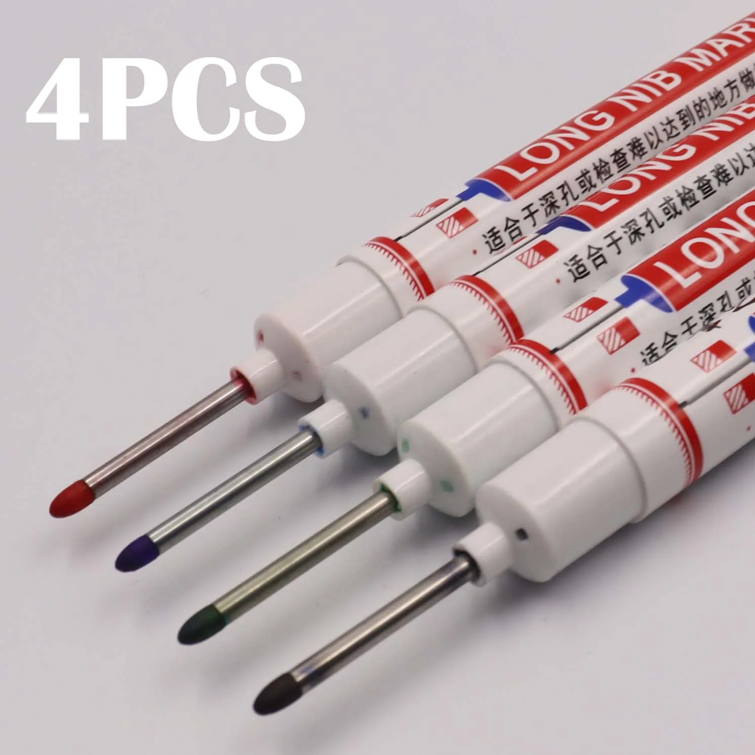 Long Nib Markers Pen 4Pcs/Set For Metal Perforating Waterproof Bathroom Woodworking Decoration
