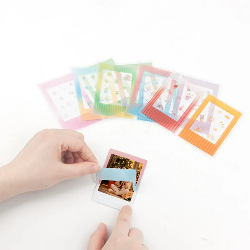 Decorative Stickers Self Adhesive Stickers Paper Stickers Adhesive Stickers Decorative Labels Stickers 10 PCS/set Creative cute 3 inch Polaroid photo border small card