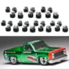 1Set 1/64 Wheels for Model Cars with Rubber Tires Type for 1:64 Model Toy Car Diecast Modified Kit Miniature Parts 1