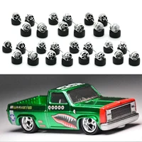 1Set 1/64 Wheels for Model Cars with Rubber Tires Type for 1:64 Model Toy Car Diecast Modified Kit Miniature Parts 1