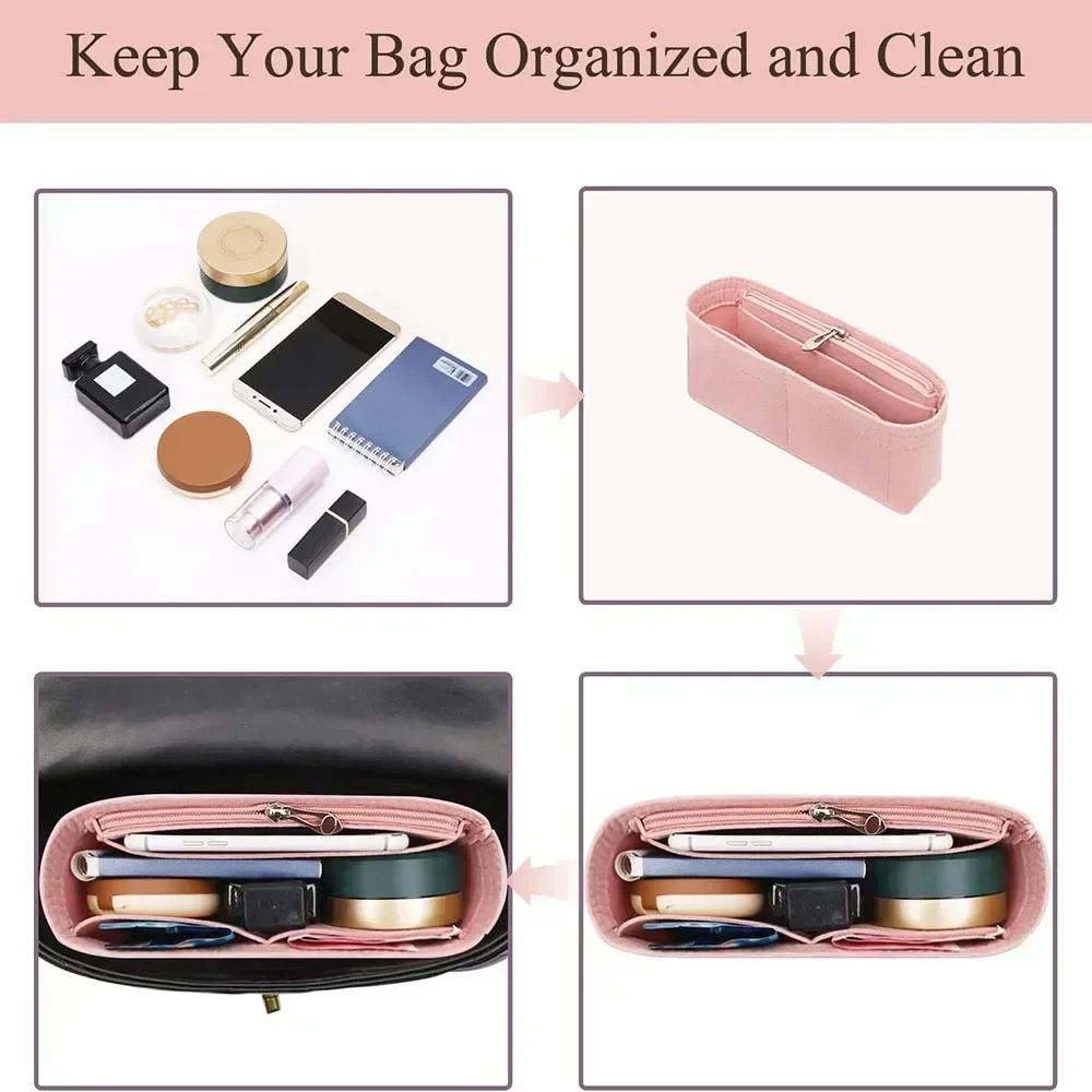 Bag Organizer LONGCHAMP Mini Tote Timid Bag Storage & Finishing Inner Liner Handbags Insert Organizer Fit Mini Size