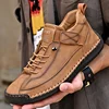 Genuine Leather Men Casual Shoes Breathable Sneakers Fashion British Style Loafers Men Luxury Designer Boat Shoes Zapatos Hombre