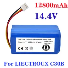 100% new battery (for c30b) high capacity original battery of letchtroux c30b robot vacuum cleaner, 12800mah, lithium battery