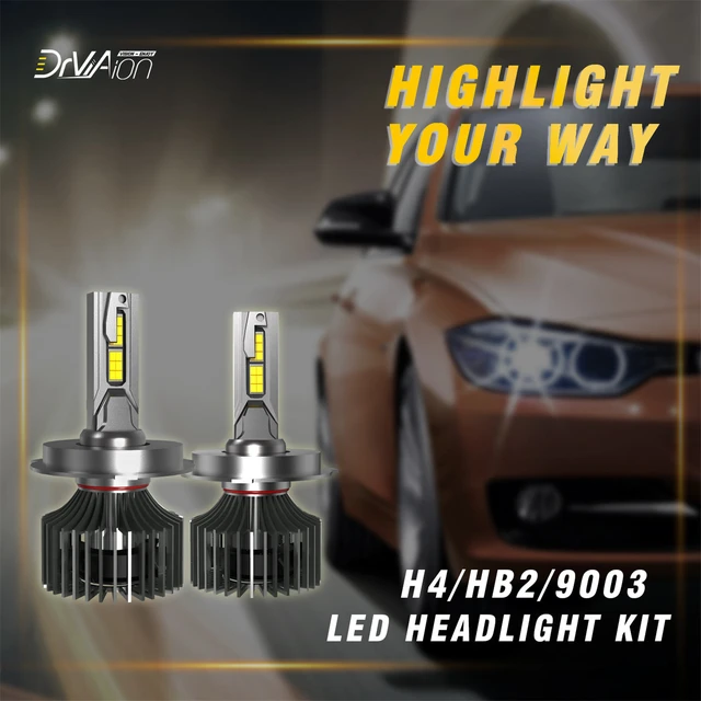 Lasfit 9012 HIR2 LED Headlight Bulbs Super Bright High Low Beam