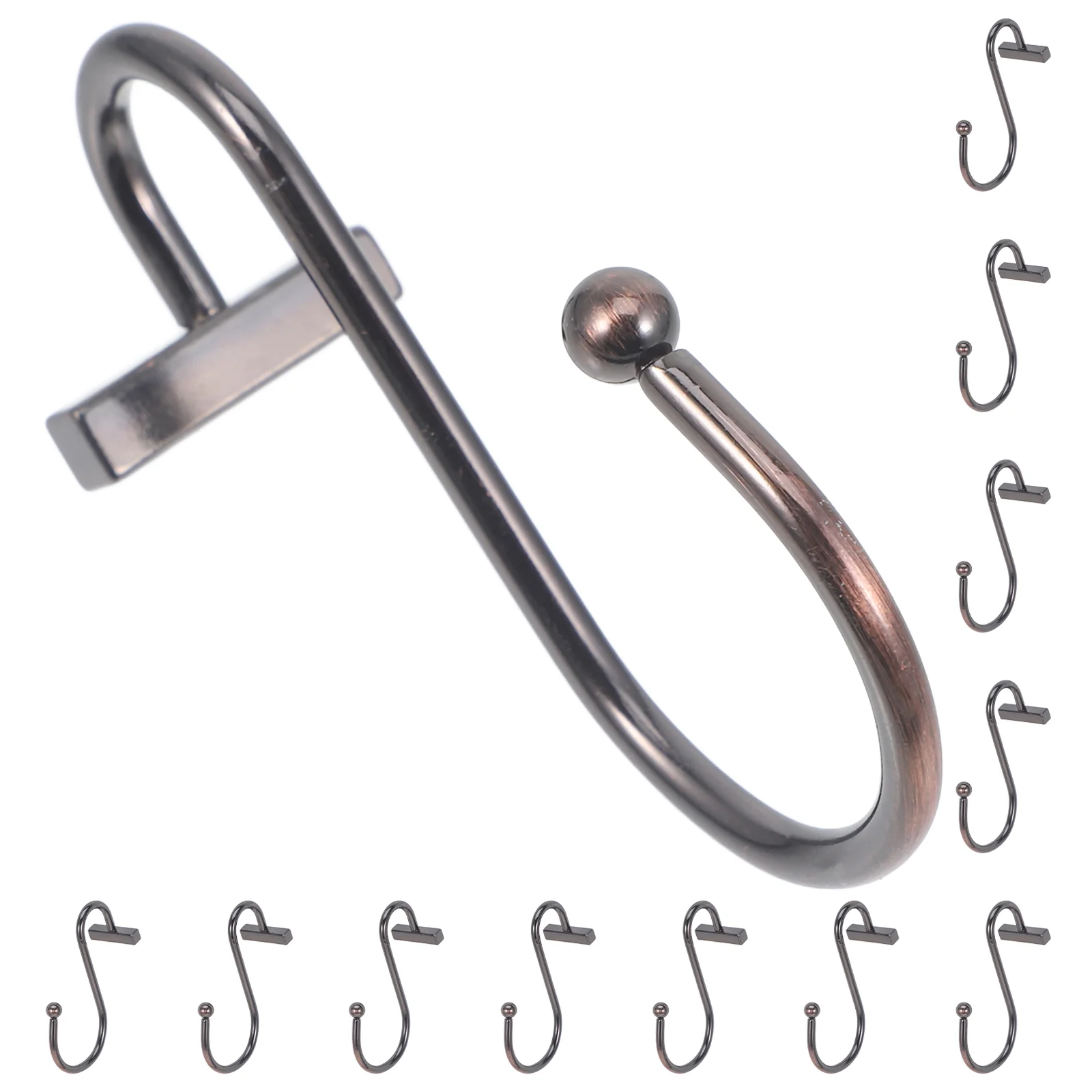 

12pcs Shower Hooks Bath Curtain Hangers Bathroom Metal Shower Hooks for Replacement