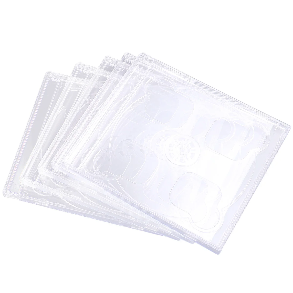 

5pcs Dual CD Jewel Case with Assembled Clear Tray Standard Empty Clear Replacement DVD Case Portable Empty Cd Cases Case