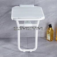Wall-mounted Bathroom Stool, Stainless Steel, PVC, Plastic, Foldable Bench, Shower Chair, Shower Folding Seat, Furniture 2