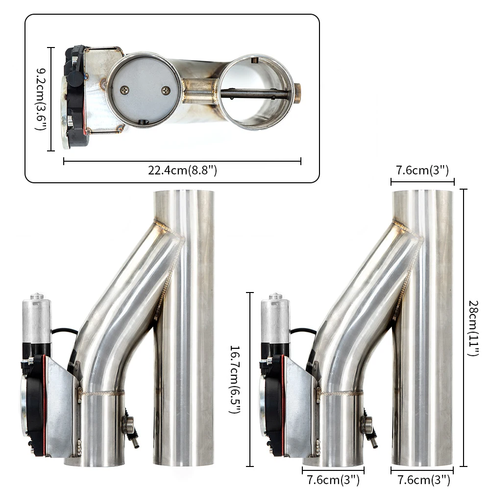 Grwa 3'' découpe d'échappement de soupape d'échappement électrique manuel  Kit de contrôle de l'interrupteur à bascule - Chine Soupape d'échappement  électrique, 3'' lève-soupape d'échappement