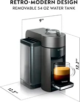 Coffee and Espresso Machine,54 oz, Titan,Gray 2