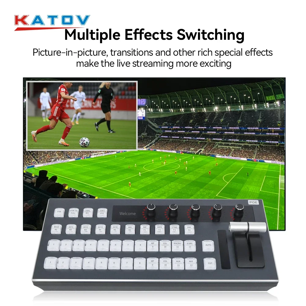 KATO 블랙매직 ATM 비디오 믹서 라이브 스트리밍 비디오 스위처, ATM 텔레비전 스튜디오, USB 블랙매직 ATM 스위처