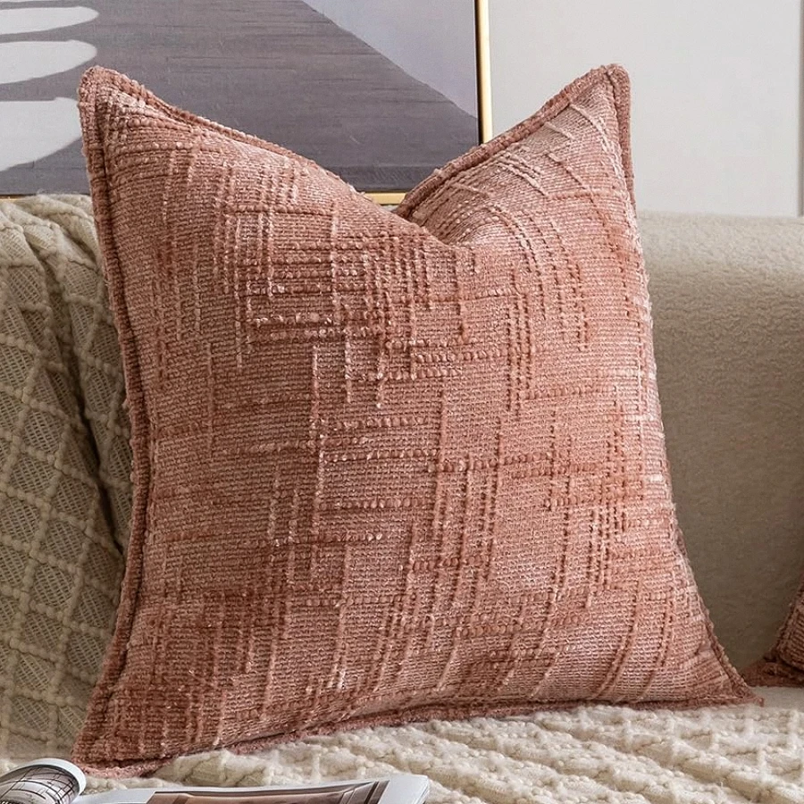 Elegant Soft Decorative Pillowcase - 45x45cm Throw Pillow Cover for Home Decor in Neutral Tones