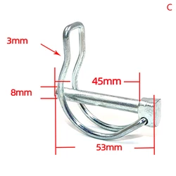 Premium Safety Spring Pin with Double-Line Lock - C-M8-1