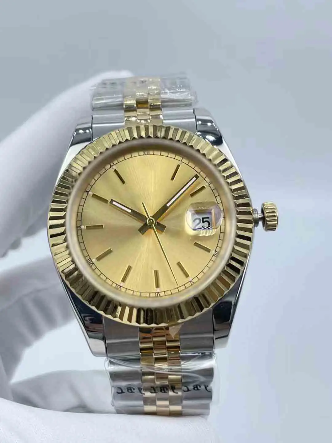 

"Men's Waterproof Watch with Nail Surface - 41mm Dial, Mechanical Movement"