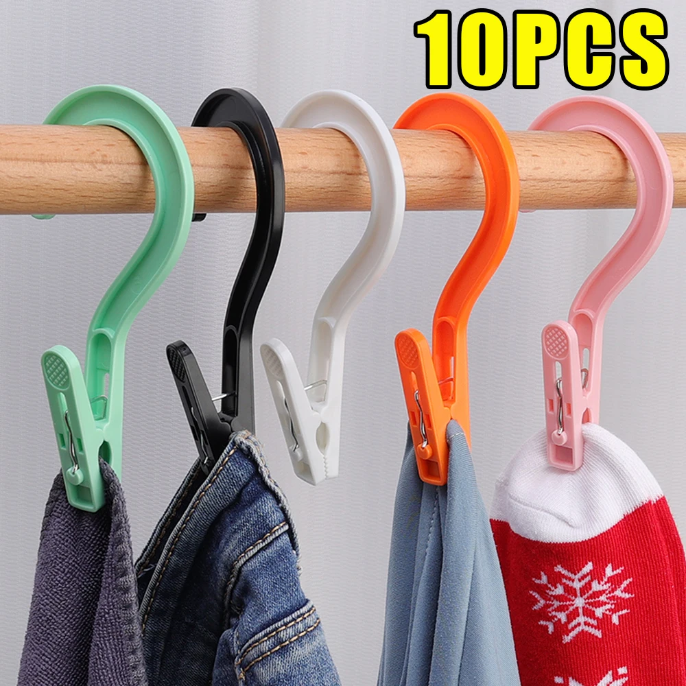 10/1PCS Windproof Clothes Pegs Anti-slip Plastic Drying Clip