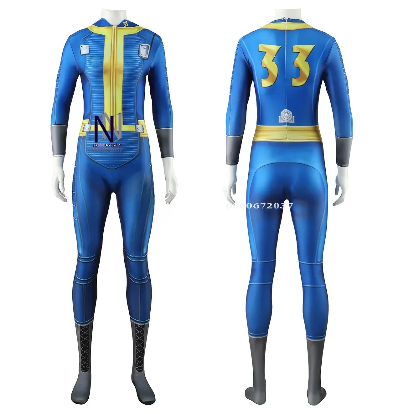 Fall Lucy Costume Cosplay Outfit Vault 33 Female Survivor Suit Vault 76 Jumpsuit 111 Halloween Party Women Men