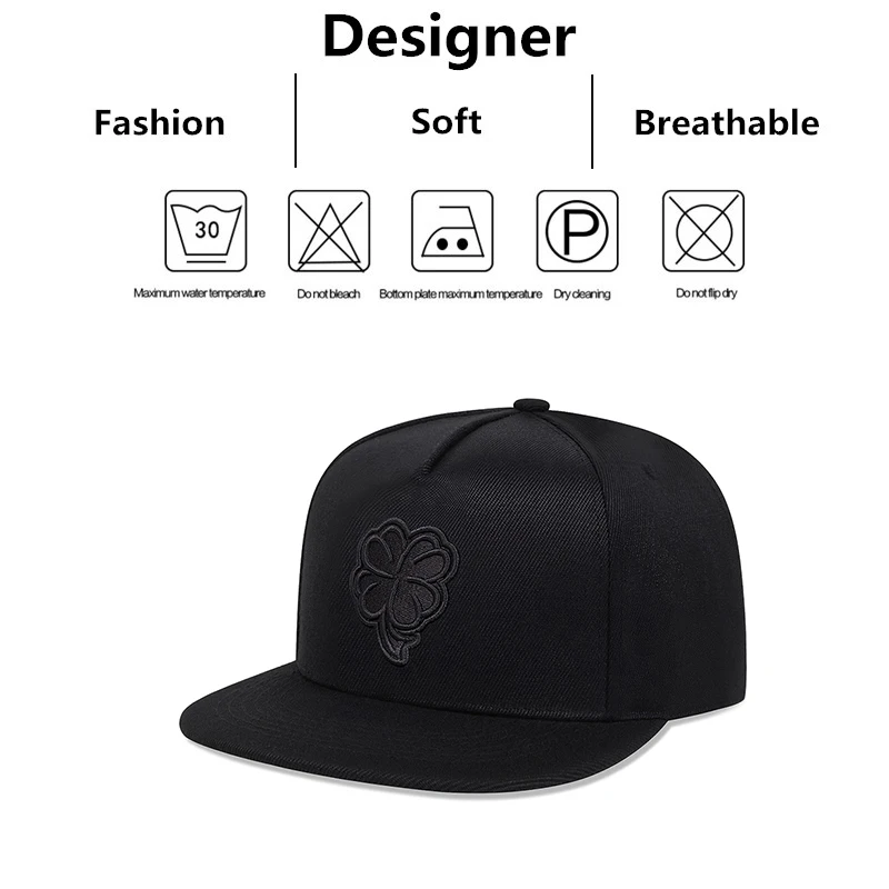 Baseball Caps Unisex Clover Embroidery Hip-hop Spring Autumn Outdoor Adjustable Casual Sunscreen