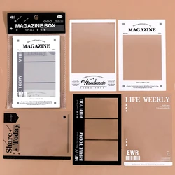Vintage Film Frame PET Stickers - 15pcs Transparent Photo Frame Decoration for DIY Diary, Album, and Scrapbooking (E)