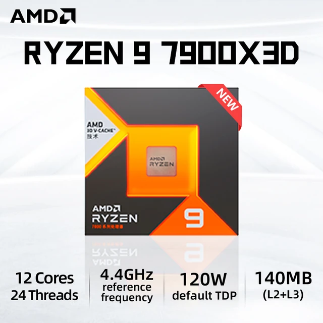 New Amd Ryzen 7 7800x3d 8-core 16-thread 120w Amd Radeon Graphics Desktop  Processor 100-100000910wof Socket Am5 Without Cooler - Cpus - AliExpress