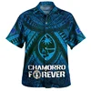 Vintage 3D Guam Island National Flag Printing Shirts Coat Of Arm Graphic Short For Men Fashion Cool Clothing Clothes 2