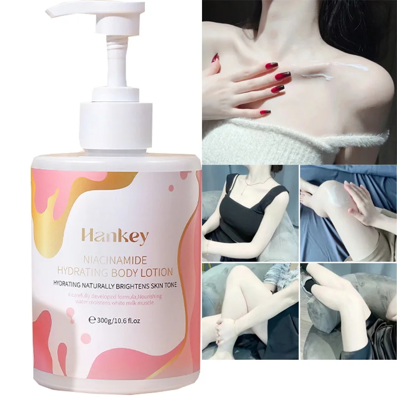 

300g Body Lotion Whitening Moisturizing Lasting Fragrance Nicotinamide Body Moisrurizer Cream For Women Skin Care Large Bottle