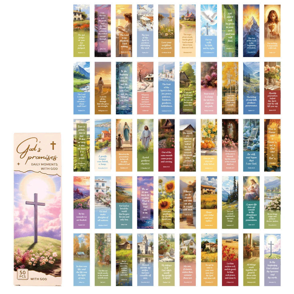 50 יחידות סימניות מקרטון מעוררות השראה לתלמידי בית ספר, מתנות לאוהבי ספרים, אביזרים לתכנון, ציוד למשרד