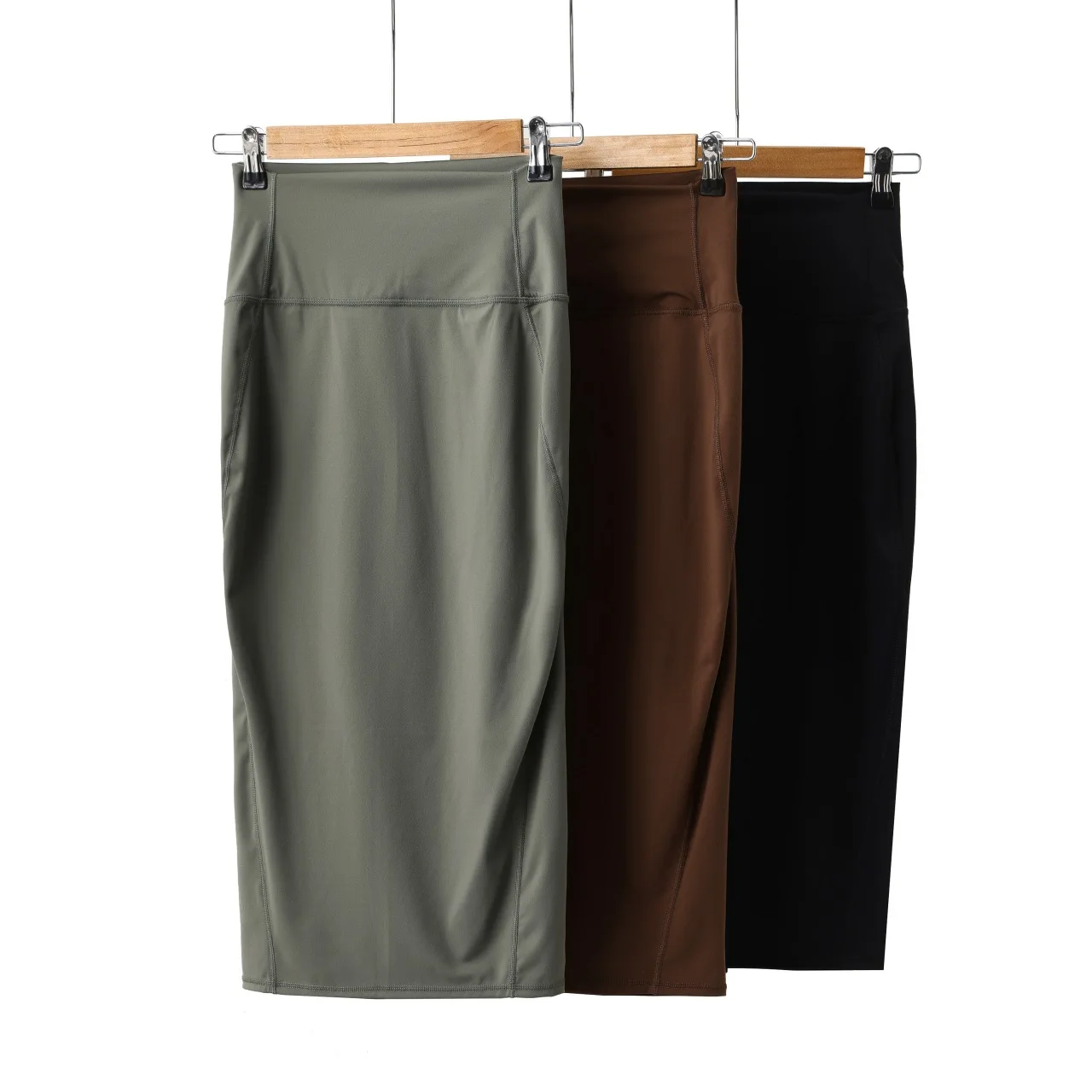

2024 Slim-Fit Skirt High Waist Nude Skirt Women's Bag Hip Summer Short Skirt Sports Casual Slim.