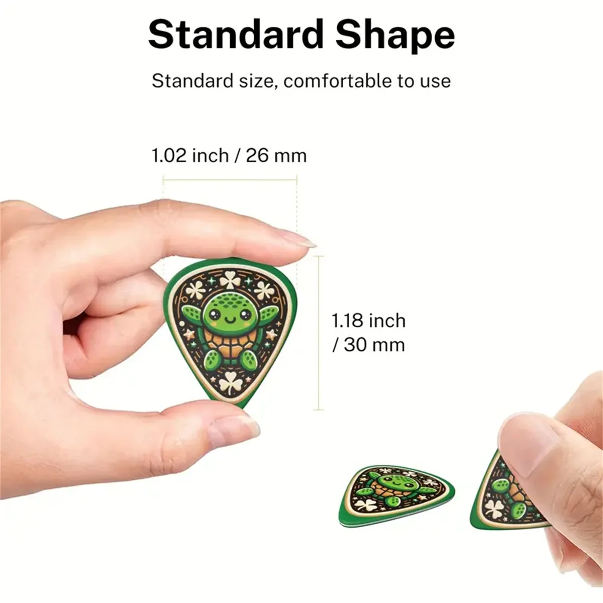 Original Sound Guitar Picks 6 Pcs guitar picks Double-Sided Printed Ukulele Guitar Finger Shrapnel Keychain Holster Gift For Music Lovers