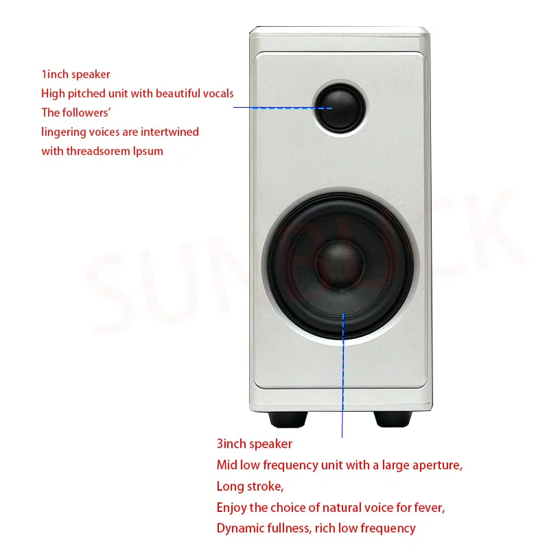 3 inch 8 ohm 40W passive Speakers  two Frequency Loudspeaker HiFi bookshelf Sound Speaker Audio 3