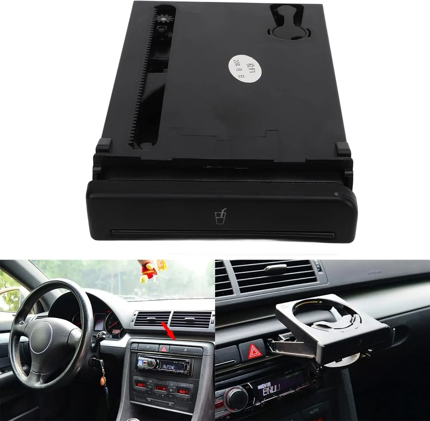 유니버설 자동차 병 컵 홀더 4B0862534D 접이식 내구성 예비 부품 아우디 C..