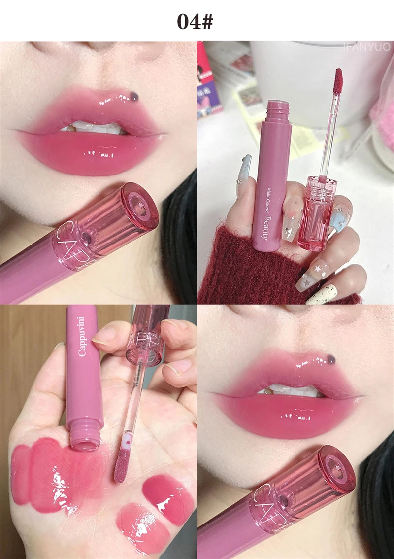 Waterproof Jelly Lip Glaze Moisturising Glossy Tint Lip Makeup_voghion.com