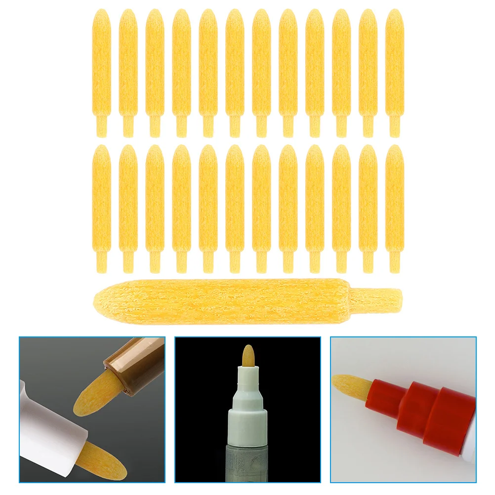 

50 Pcs Paint Pen Refill Universal Stylus Nibs Marker Replacement for Points Polyester Chemical Fiber Tips Writing Stuff Devices